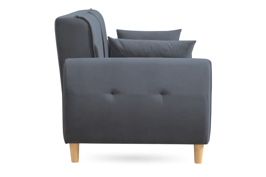 Диван - кровать раскладной Тога, серый велюр, 170х92х82 см (изображение №4)