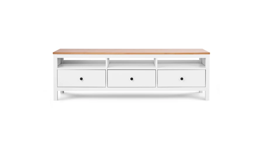 Тумба под ТВ - аналог IKEA HEMNES / ХЕМНЭС/ ХЕМНЕС / КЫМОР / ИКЕА 183х57х47 см, белый/светло коричневый (изображение №2)