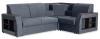 Угловой диван-кровать Сенатор, серый, 260х187х92 см