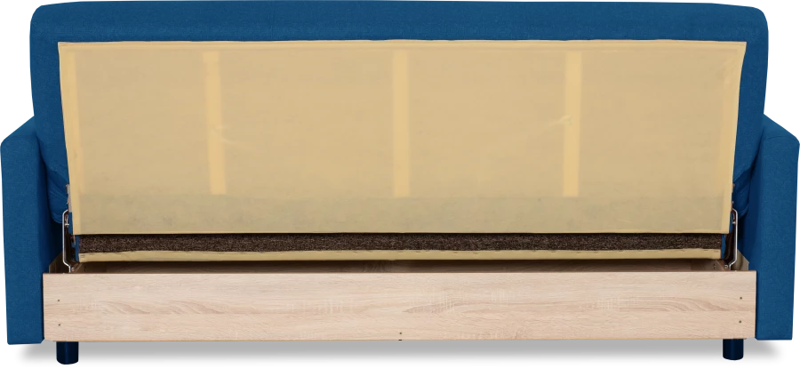 Диван-кровать Квин с ящиком для белья,  синий велюр, 216х84х85 см (изображение №8)