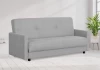 Диван-кровать Квин, раскладной, с ящиком для белья,  светло-серый велюр, 216х84х85 см