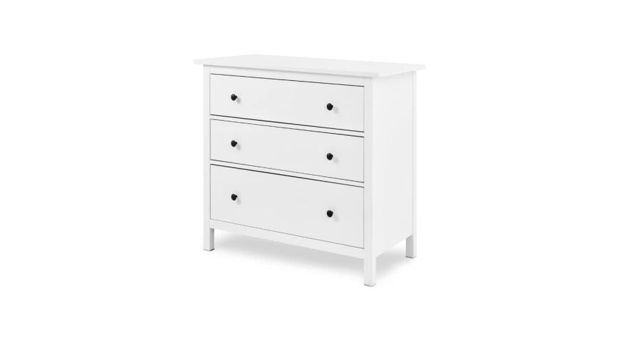 Комод с 3 ящиками - аналог IKEA HEMNES / ХЕМНЭС/ ХЕМНЕС / КЫМОР / ИКЕА 108х96х50 см, белый (изображение №1)