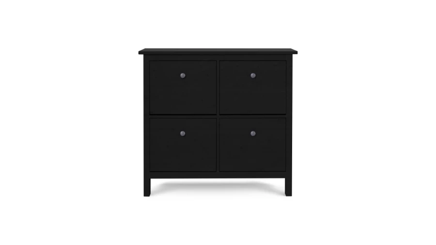 Обувница - аналог IKEA HEMNES / ХЕМНЭС/ ХЕМНЕС / КЫМОР / ИКЕА 106х101x22 см, черный (изображение №2)