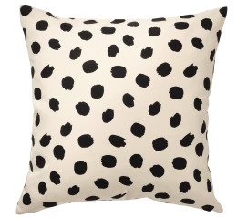ODDNY ОДДНЮ Чехол на подушку, белый с оттенком/орнамент «точки» черный, 50x50 см