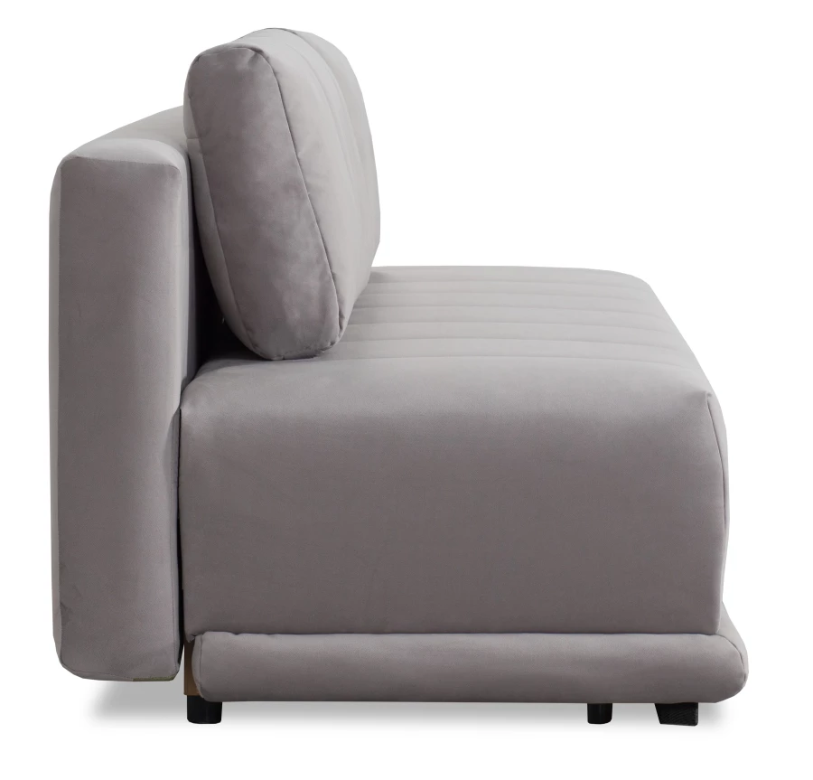 Диван-кровать Флорида, велюровый, светло-серый, 201х90х90 см (изображение №4)