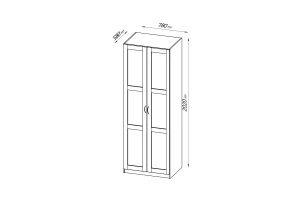 Шкаф двухстворчатый Пегас - аналог IKEA BRIMNES,78х58х202,венге