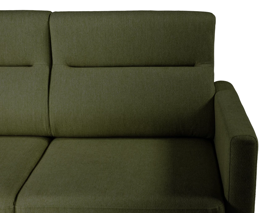 Прямой диван-кровать Марсель, велюровый, темно-зеленый, 223х90х99 см (изображение №4)
