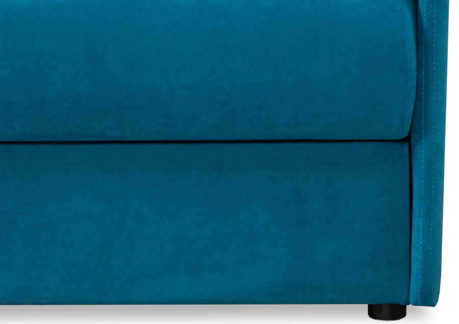 Диван-кровать Орлеан велюровый, раскладной, с ящиком для белья, механизм Книжка, желтый велюр, 198х88х81 см (изображение №8)