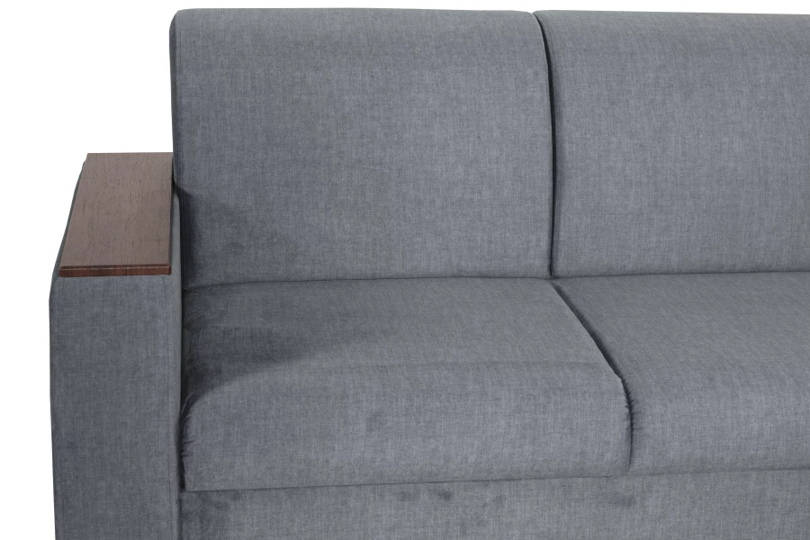 Угловой диван-кровать Сенатор, серый, 260х187х92 см (изображение №6)