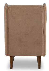 Второе фото. Кресло мягкое Градара, велюр, анатомическое, бежево-коричневый, 66х84х102 см