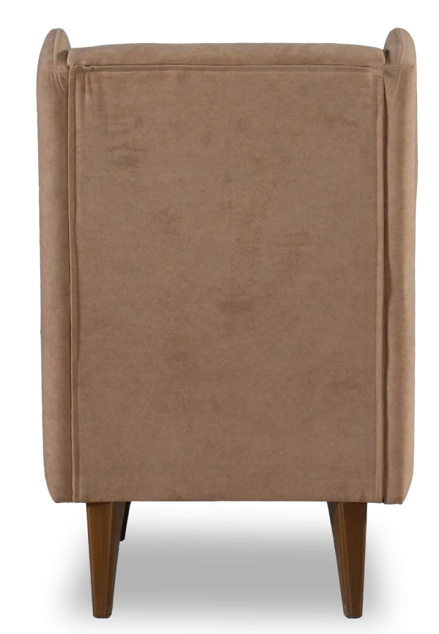 Кресло мягкое Градара, велюр, анатомическое, бежево-коричневый, 66х84х102 см (изображение №10)