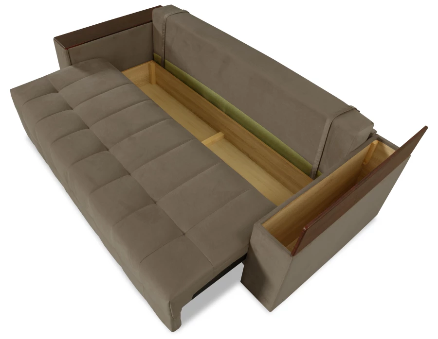 Диван-кровать Элегант, песочно-серый, 253х106х99 см (изображение №12)