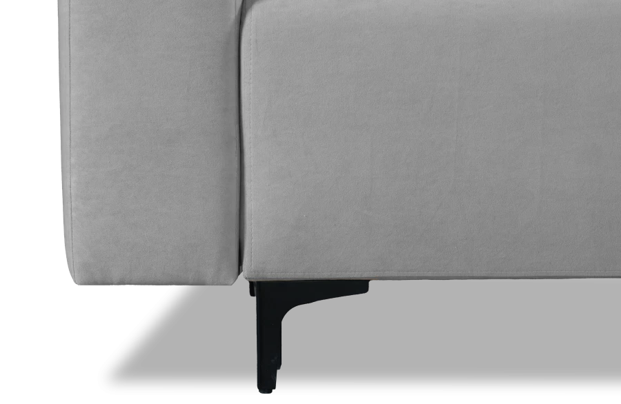 Угловой диван-кровать Халиф, светло серый велюр 261х102х96 см (изображение №5)