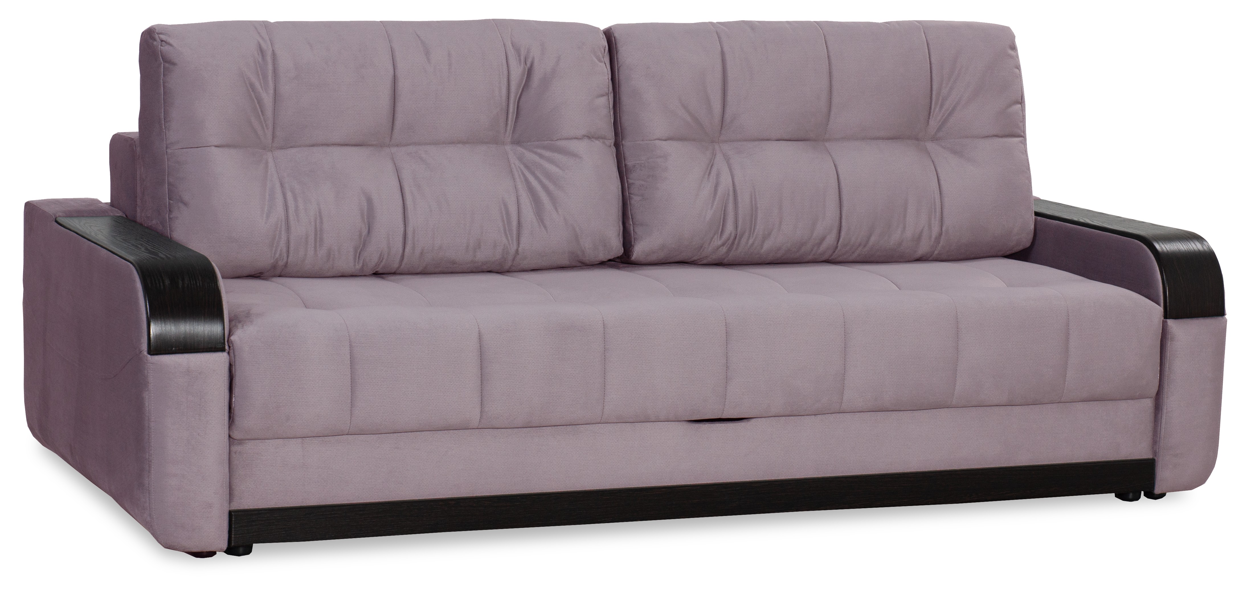 Диван-кровать Татьяна 5 БД Optima велюровый, с ящиком для белья, механизм Еврокнижка, какао велюр, 234х117х100см