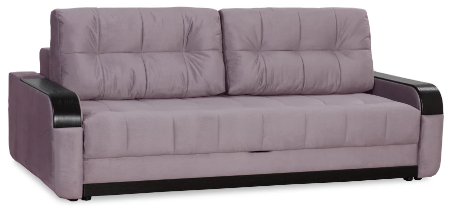 Диван-кровать Татьяна 5 БД Optima велюровый, с ящиком для белья, механизм Еврокнижка, какао велюр, 234х117х100см (изображение №1)
