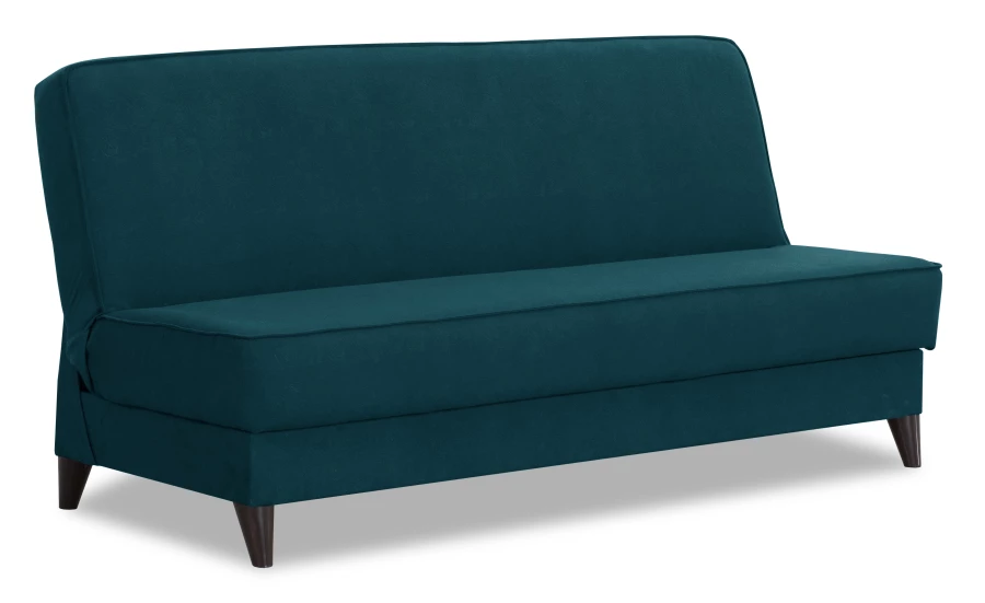 Прямой диван Наварра 2, синий с мелкими разводами 187х87х90 см (изображение №5)