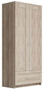 Шкаф комбинированный 2 двери и 1 ящик СИРИУС - аналог IKEA BRIMNES, сонома