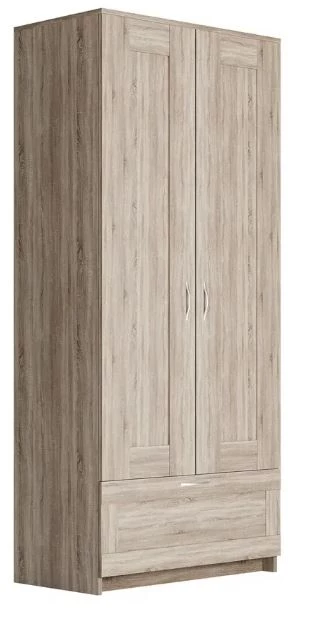 Шкаф комбинированный 2 двери и 1 ящик СИРИУС - аналог IKEA BRIMNES, сонома (изображение №1)