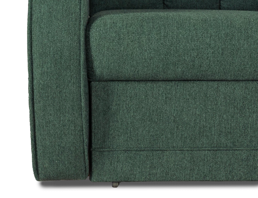 Прямой диван-кровать Блистер, раскладной, зеленый, 231х96х96 см (изображение №7)