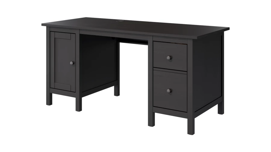 Стол письменный - аналог IKEA HEMNES / ХЕМНЭС/ ХЕМНЕС / КЫМОР / ИКЕА 155х65x74 см, черный (изображение №1)