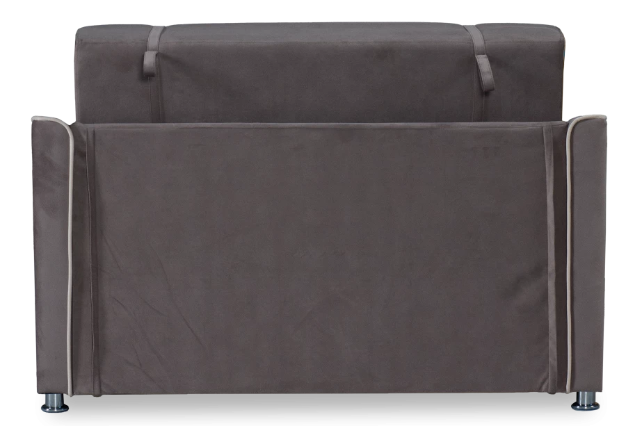 Прямой диван-кровать Милан, велюровый, раскладной, кофейно-песочно-серый, 149х99х91 см (изображение №9)