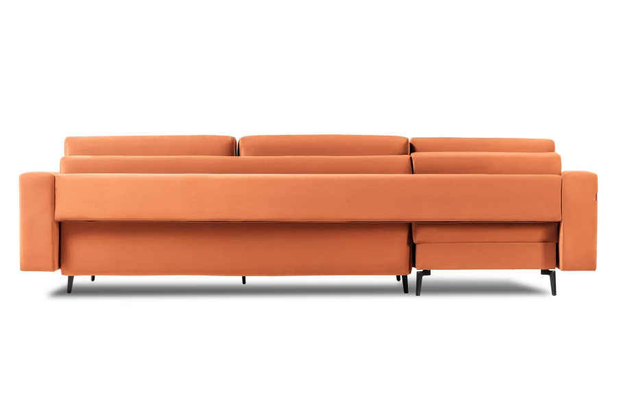 Диван-кровать Тенериф 1, велюровый, раскладной, терракотовый велюр, 315х157х70 см (изображение №6)