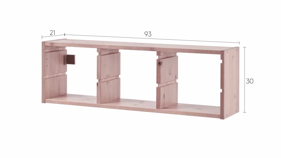 Полка навесная - аналог IKEA TROFAST/ТРУФАСТ/СЫНОД, 93x30x21см,  светло-бежевый (изображение №7)