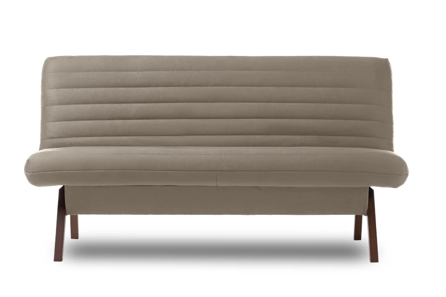 Диван-кровать Каир (МД), серо-песочный, замша, 168х73х88 см (изображение №3)