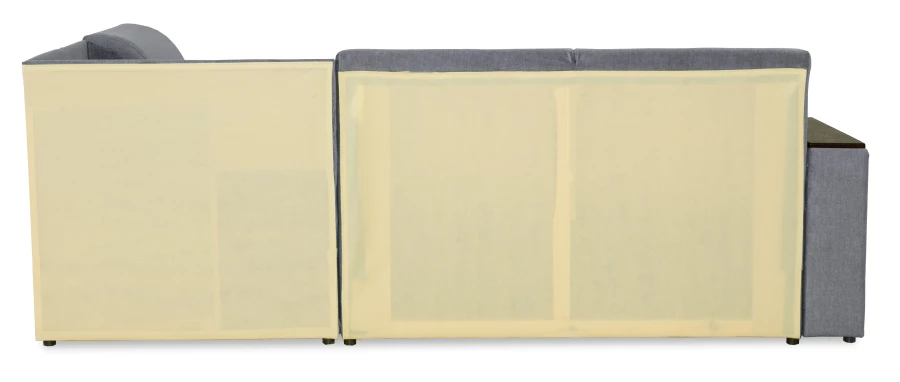 Угловой диван-кровать Сенатор, серый, 260х187х92 см (изображение №12)