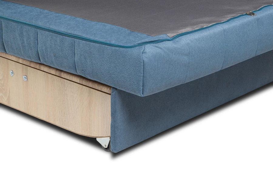 Диван-кровать Панда, велюровый, раскладной, синий, 215х92х100 см (изображение №8)