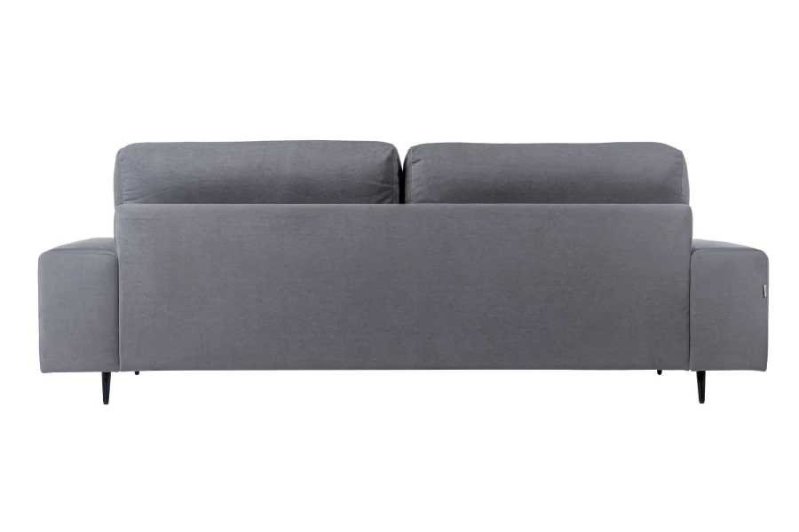 Диван-кровать Натали, велюровый, раскладной, темно-серый, 251х104х88 см (изображение №7)