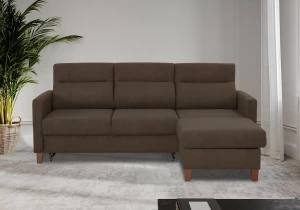 Диван-кровать Марсель со спальным местом, коричневый 228х160х97 см