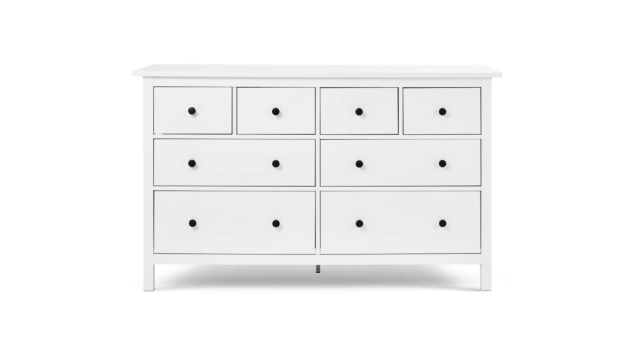 Комод с 8 ящиками - аналог IKEA HEMNES / ХЕМНЭС/ ХЕМНЕС / КЫМОР / ИКЕА 108х131х50 см, белый (изображение №2)