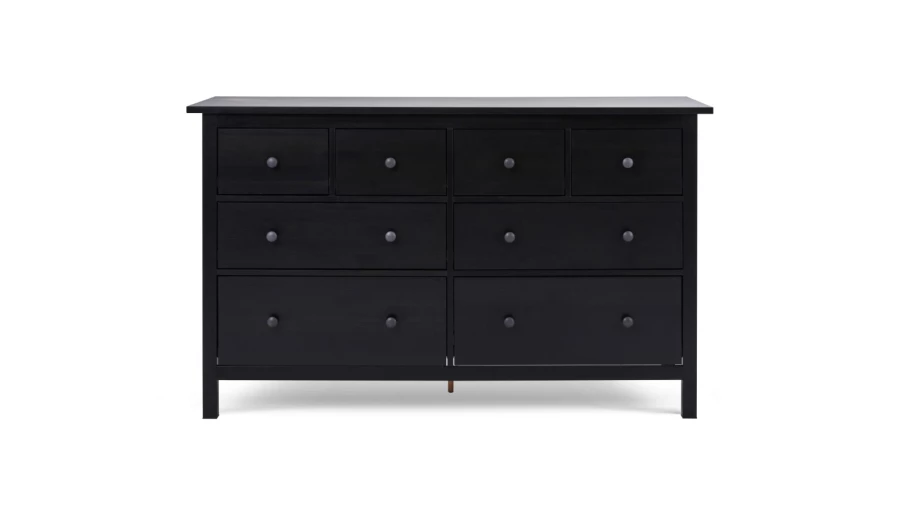 Комод с 8 ящиками - аналог IKEA HEMNES / ХЕМНЭС/ ХЕМНЕС / КЫМОР / ИКЕА 160х96х50 см, черный (изображение №2)