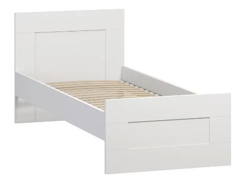 Кровать одинарная СИРИУС - аналог IKEA BRIMNES, 90x200 см, белая (изображение №1)