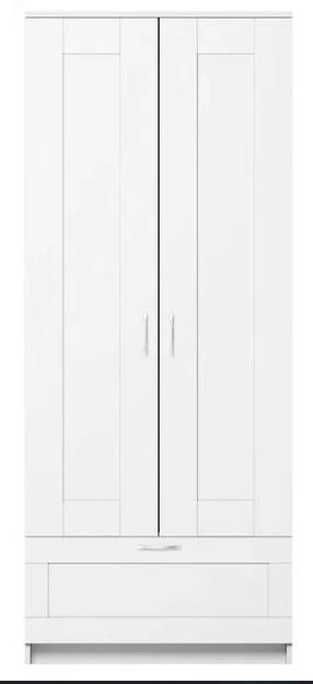 Шкаф комбинированный 2 двери и 1 ящик СИРИУС - аналог IKEA BRIMNES, белый (изображение №4)