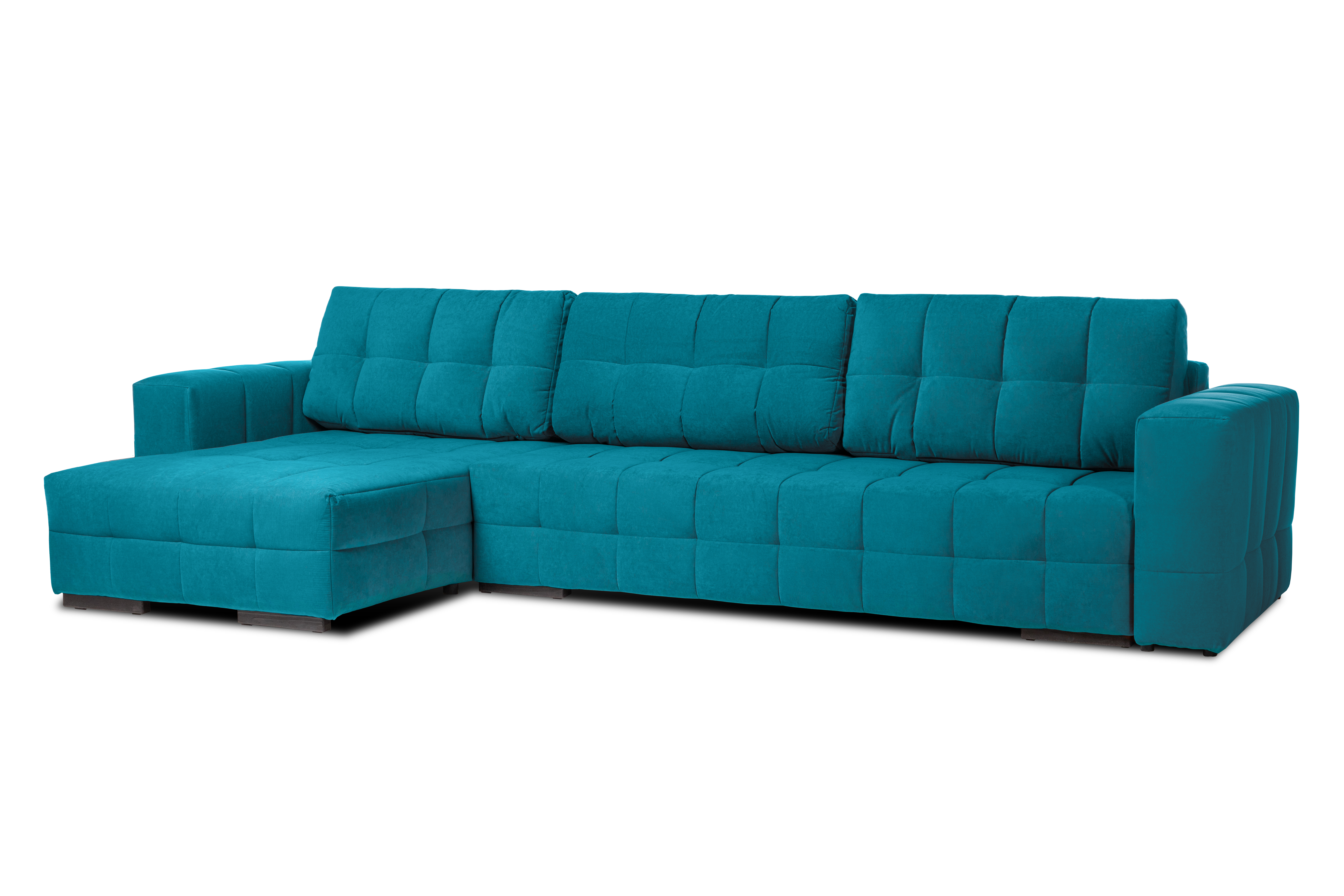 Диван-кровать Реал 2, велюровый, раскладной, бирюзовый велюр, 350х180х90 см