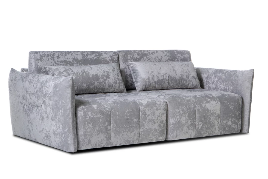 Диван-кровать Таип 2, велюровый, раскладной, светло-серый велюр, 235х128х86 см (изображение №4)
