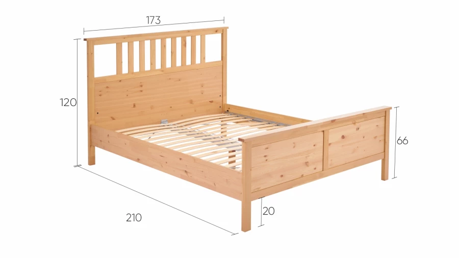 Кровать - аналог IKEA HEMNES / ХЕМНЭС/ ХЕМНЕС / КЫМОР / ИКЕА 160х200 см, светло-коричневый (изображение №5)