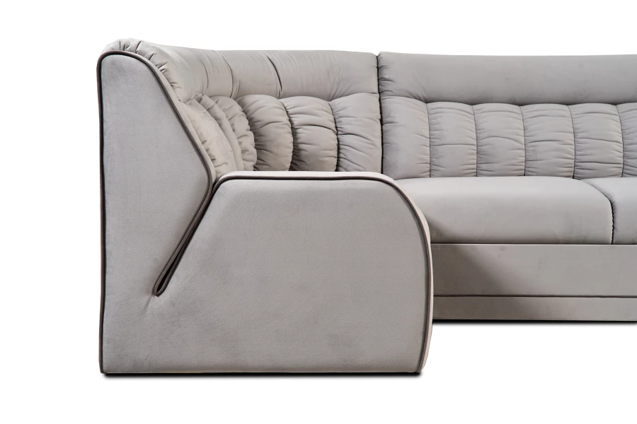 Угловой диван-кровать Блистер 2, серый, 259х183х97 см (изображение №3)