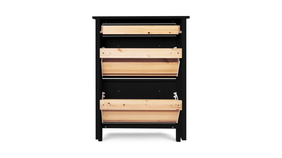 Обувница - аналог IKEA HEMNES / ХЕМНЭС/ ХЕМНЕС / КЫМОР / ИКЕА 89х127x30 см, черный (изображение №4)