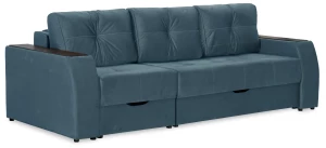 Прямой диван-кровать Спинер, раскладной, темно-синий, 256х108х90 см