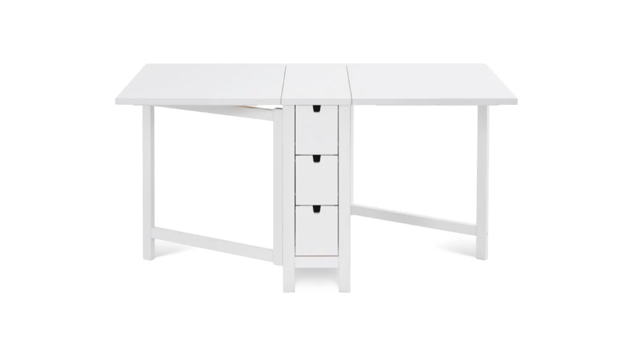 Кухонный стол складной -  аналог IKEA NORDEN/НОРДЕН/МЫРПОМ/ ИКЕА, 26/87/148x80см, белый (изображение №4)