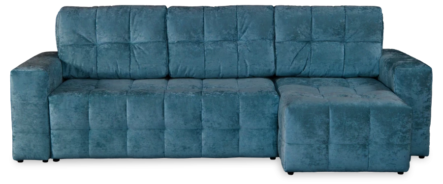 Угловой диван-кровать Реал, светло-синий,  228х160х97 см (изображение №2)