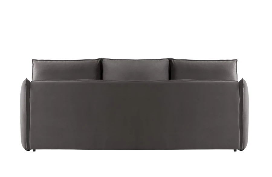 Диван-кровать Френк , велюровый, раскладной, графитовый однотон, 255х121х95 см (изображение №4)