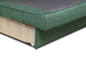 Второе фото. Диван-кровать Панда, велюровый, раскладной, зеленый, 215х92х100 см