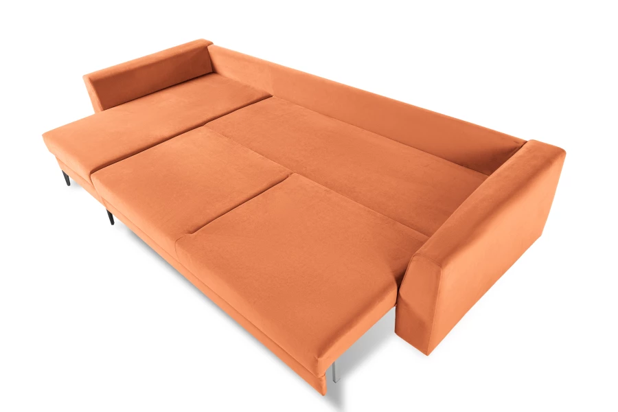 Диван-кровать Тенериф 1, велюровый, раскладной, терракотовый велюр, 315х157х70 см (изображение №7)