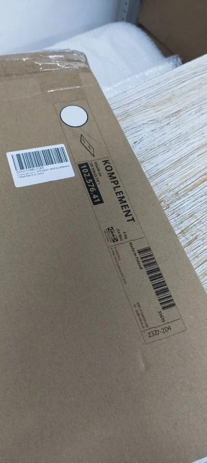 Стеклянная полка - IKEA KOMPLEMENT/КОМПЛИМЕНТ ИКЕА 100х58 см,  белый. Товар уцененный (изображение №6)