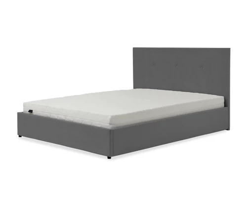 Кровать BuyRelax (велюр), без ПМ, 140х200 см, темно-серый (изображение №1)