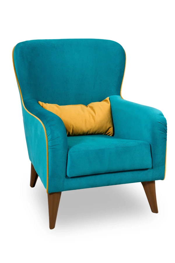 Кресло мягкое Вояж 7, анатомическое, бирюзовый, 72х94х94 см (изображение №1)